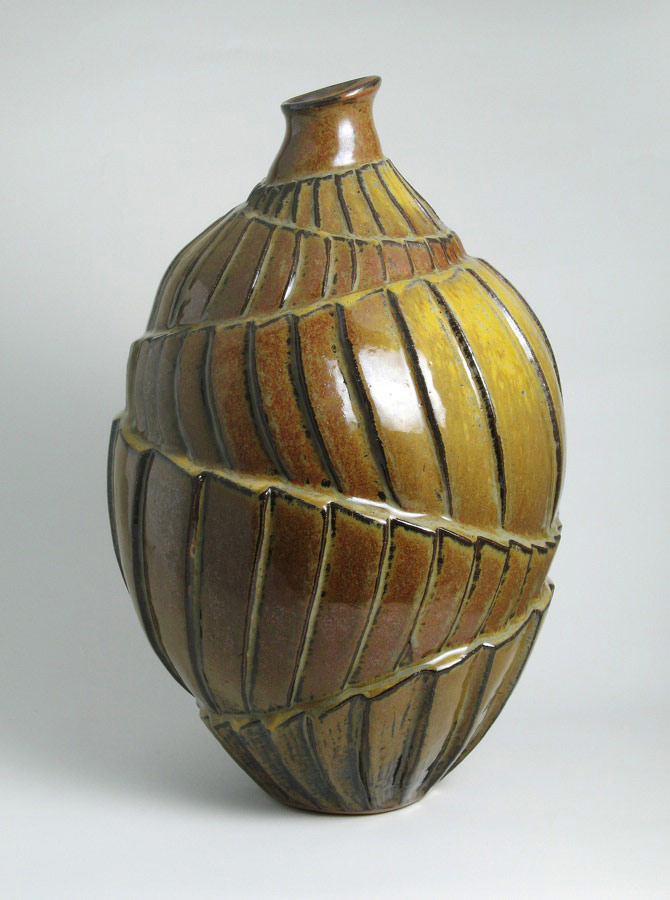Counterpoint 1 - Gold ceramic vase