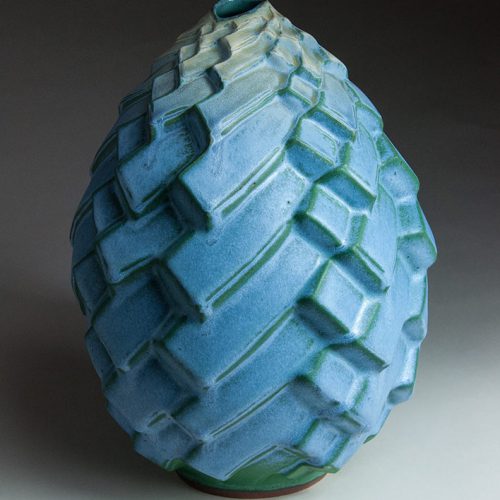 Staccato Waltz - Blue Ceramic Pot
